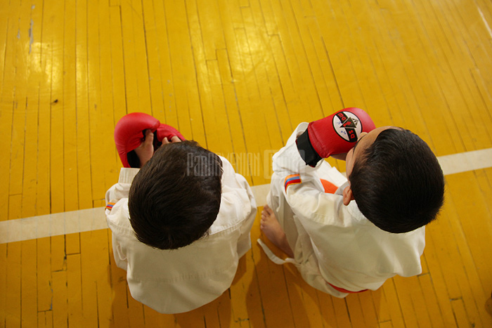 © Sedrak Mkrtchyan - Two little sportsmen during Karate Tournament between teams of Armenia, Iran and Georgia
