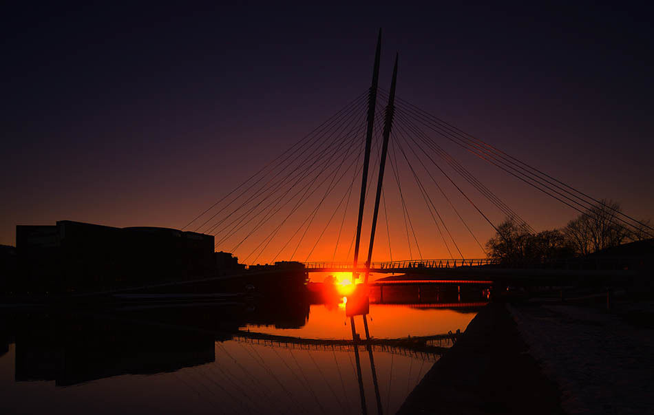 © Svein Wiiger Olsen - Ypsilon Bridge in Sunset.